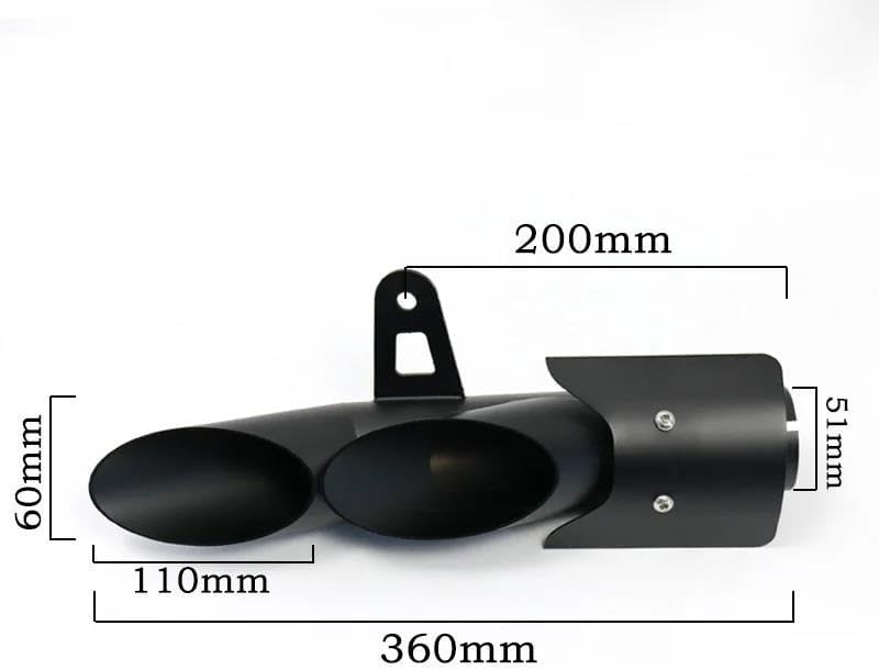 カワサキ Z900 ZX6R オートバイ排気マフラー ダブルホール ストリート